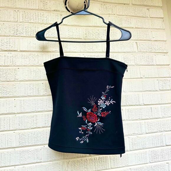 Express World Vintage Y2K Embroidered Floral Cami Tank - Picture 1 of 4